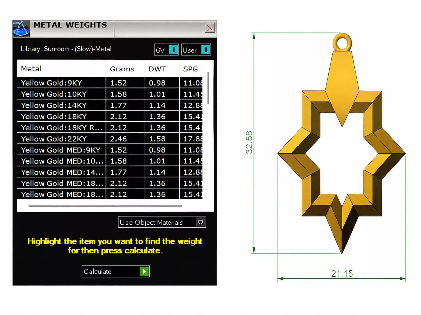 Eight Point Star Pendant Earrings and Ring Jewelry Set 3D print model