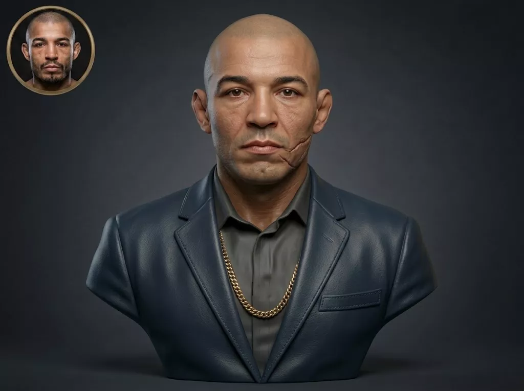 Jose Aldo 3D Printable Bust 3D print model