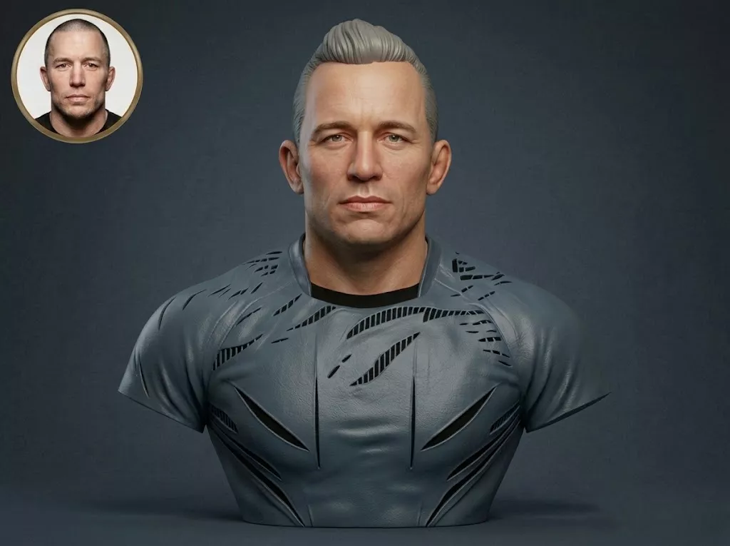 Georges St-Pierre 3D Printable Bust 3D print model