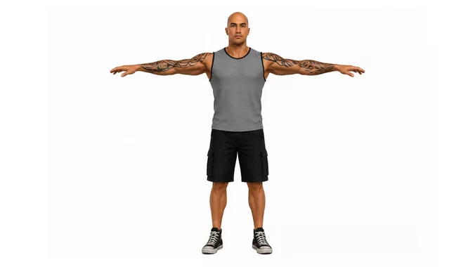 Gangster Male Character Rigged Animated Game Ready 