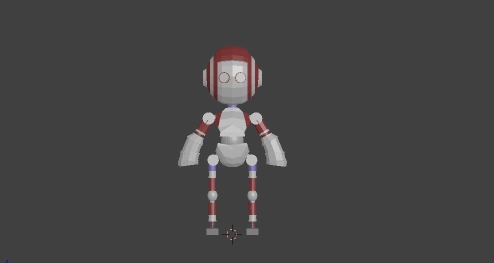 Low Poly Robot Model humanoid 3D model_1