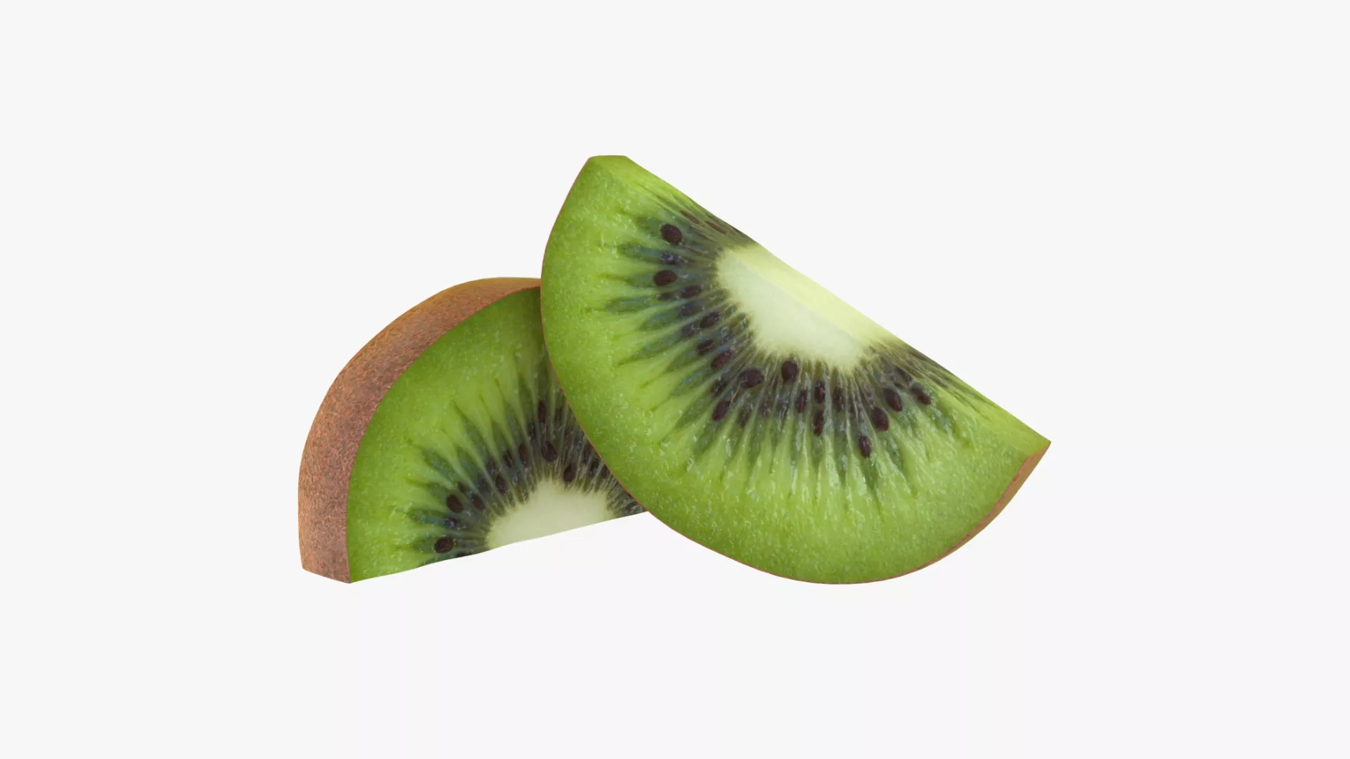 Two Kiwi Slices Low-poly 3D model
