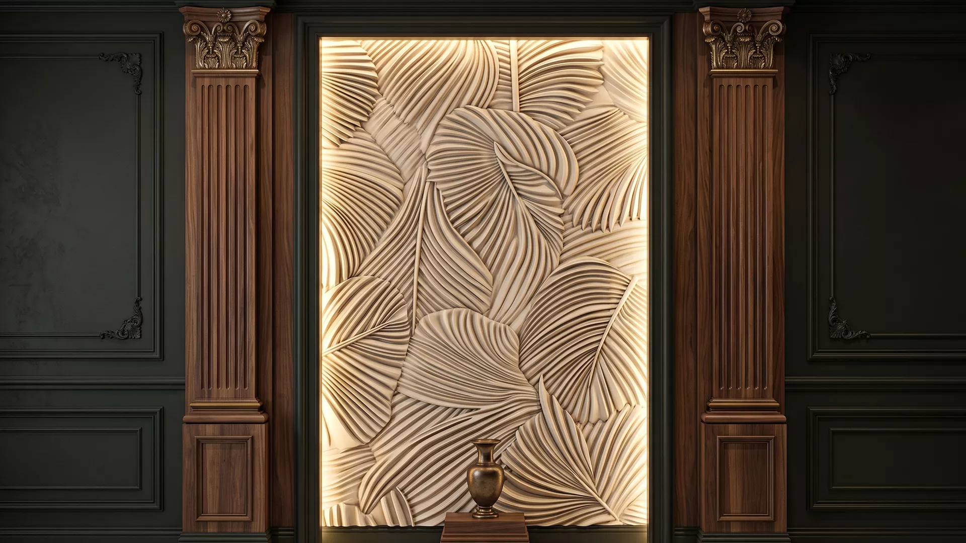 Luxury Botanical Banana Leaves 3D CNC File G85MAZ 3D model