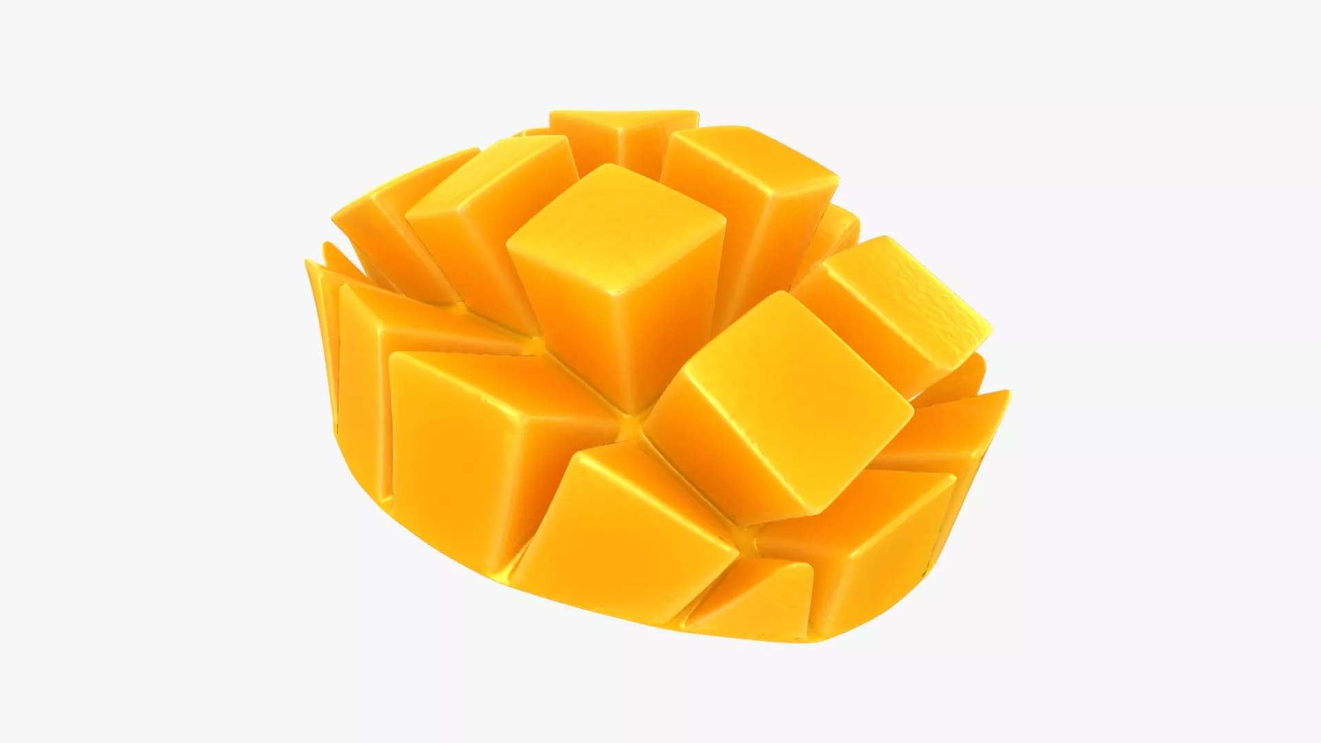 Mango Slice Low-poly 3D model