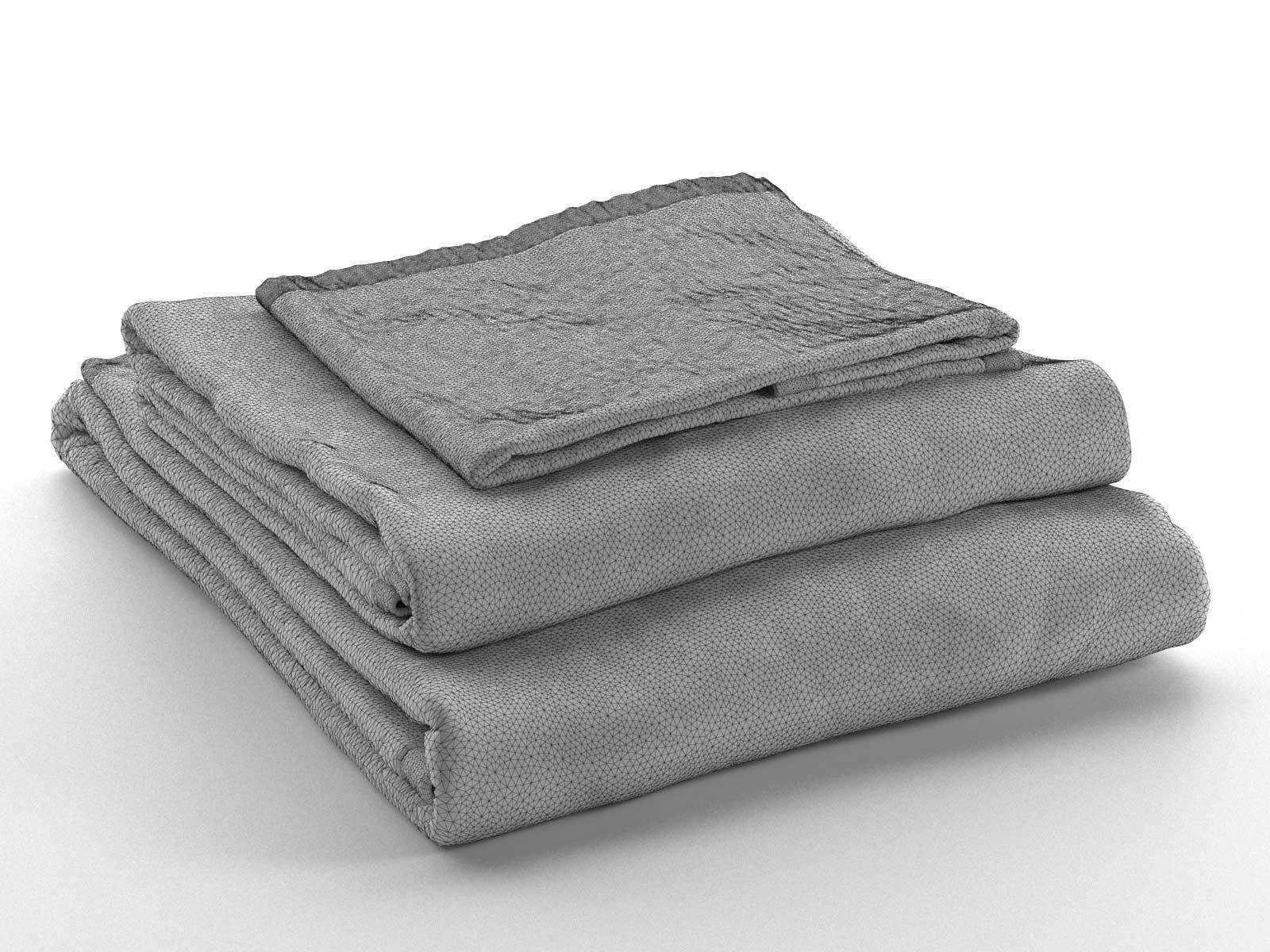 Towel Set 11 3D model_2