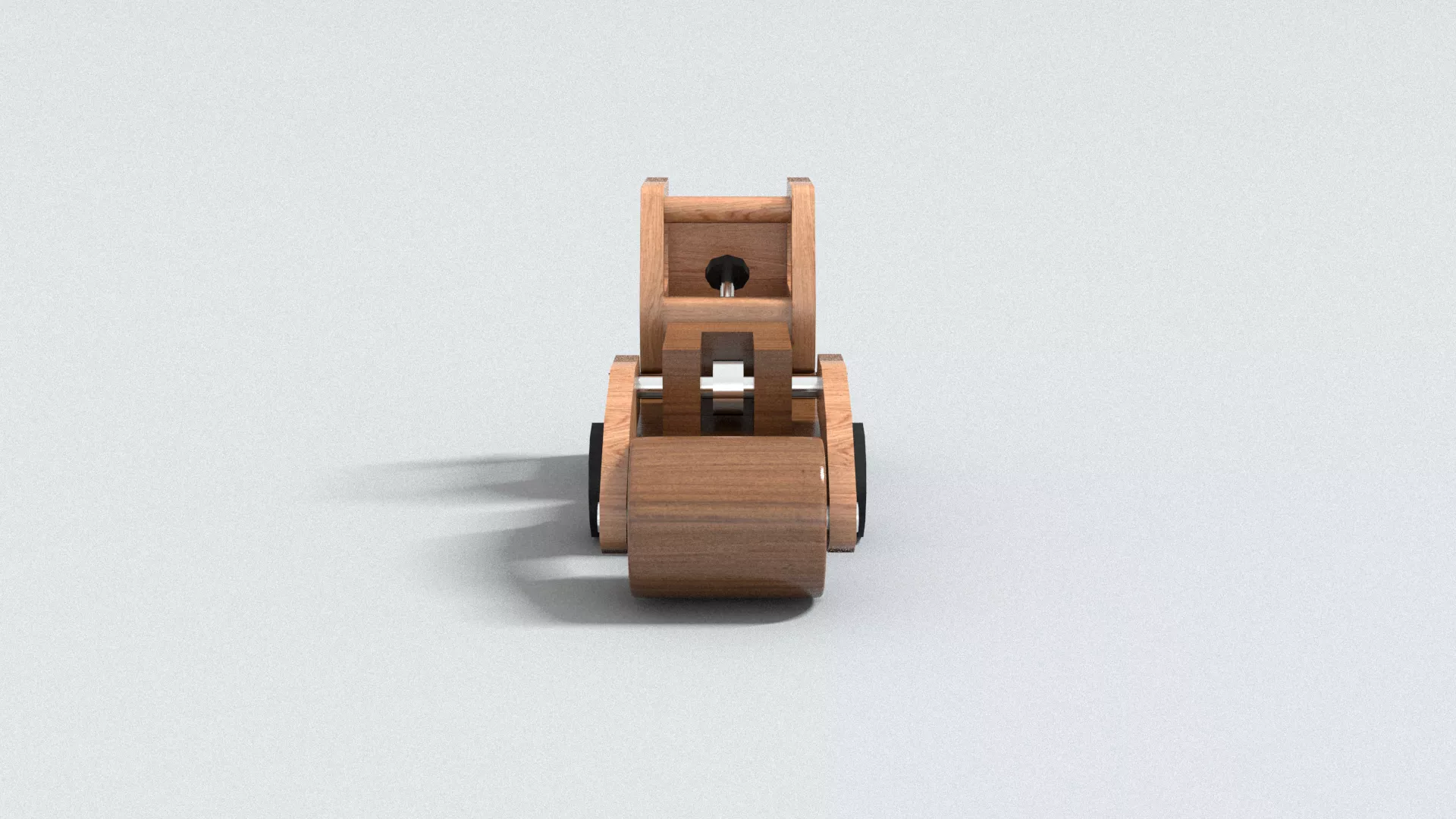 laos Wooden Drum Roller Toy 3D model