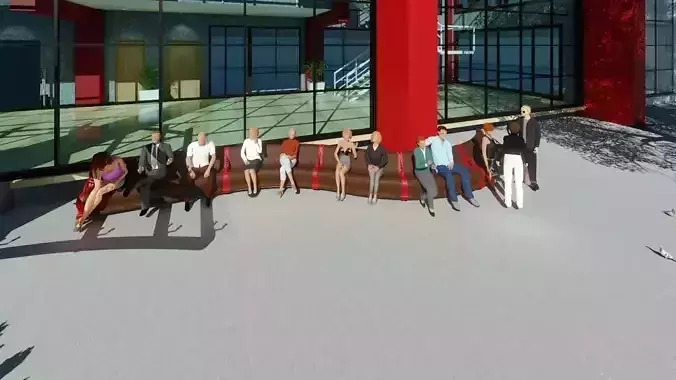 12 LOWPOLY people collection 1 to 4