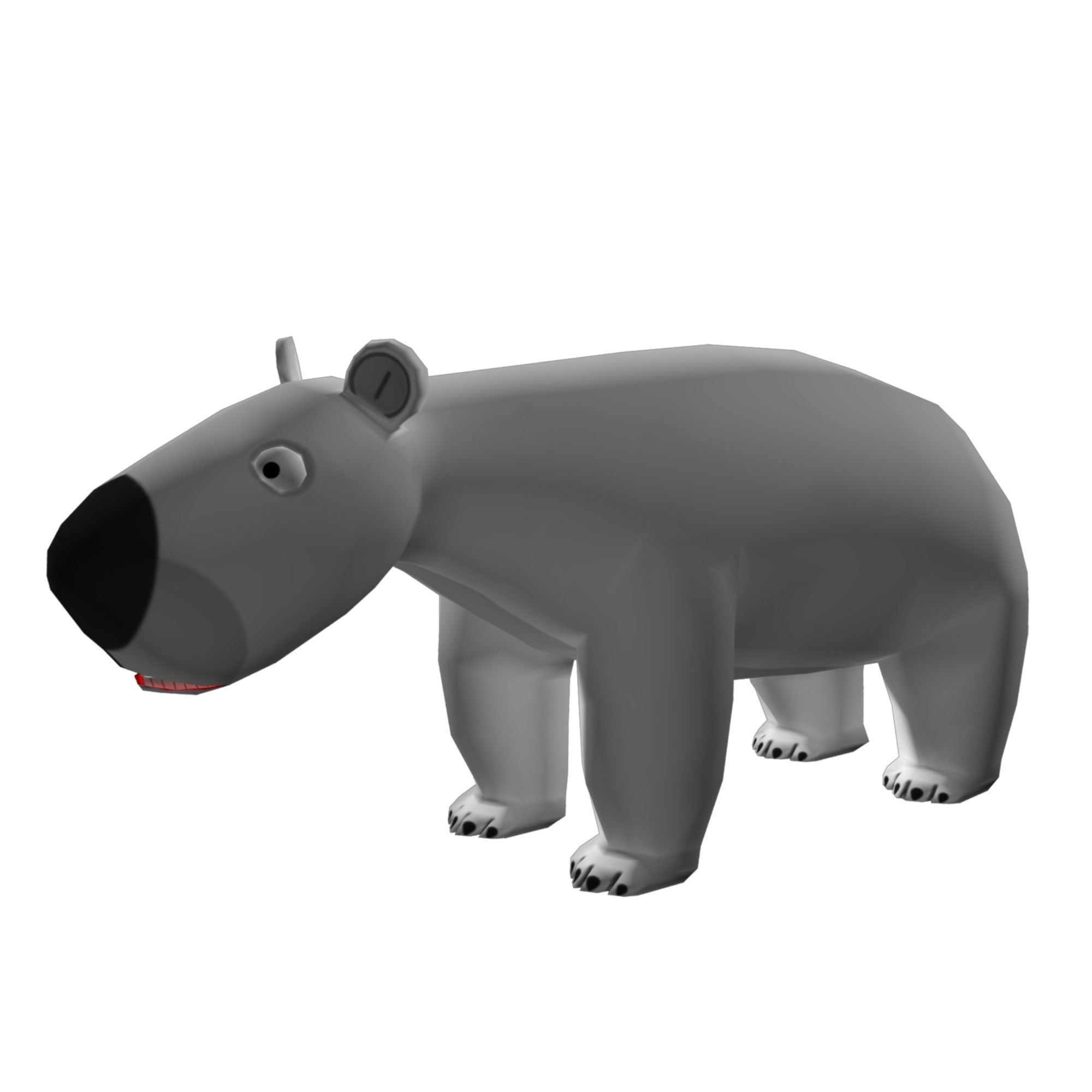 Polar Bear Low-poly 3D model_1