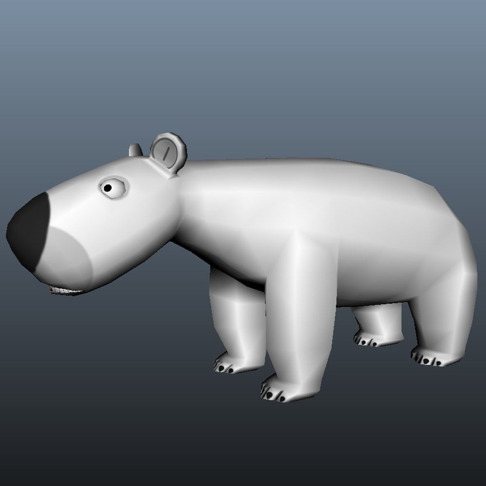 Polar Bear Low-poly 3D model_10