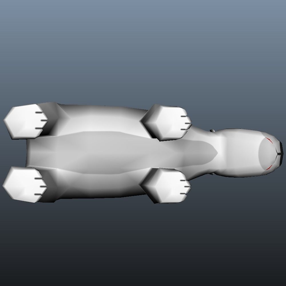 Polar Bear Low-poly 3D model_11