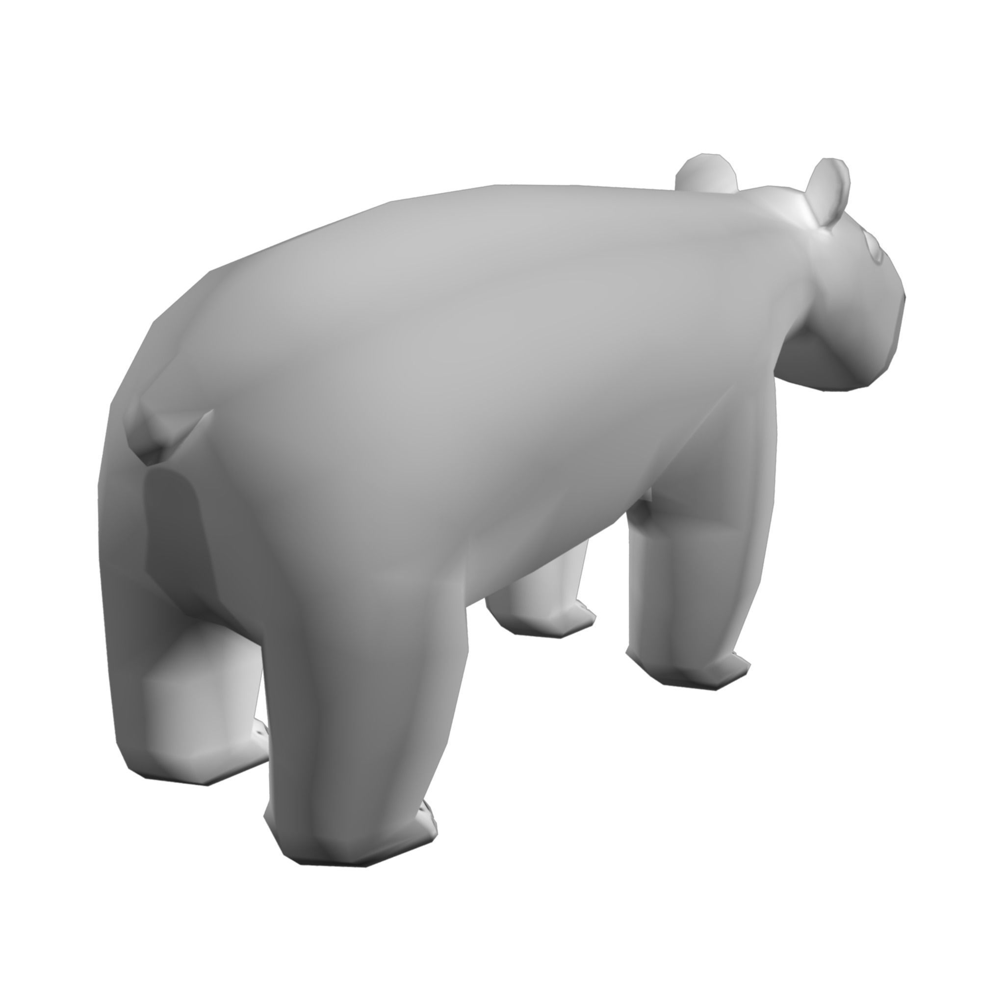 Polar Bear Low-poly 3D model_4