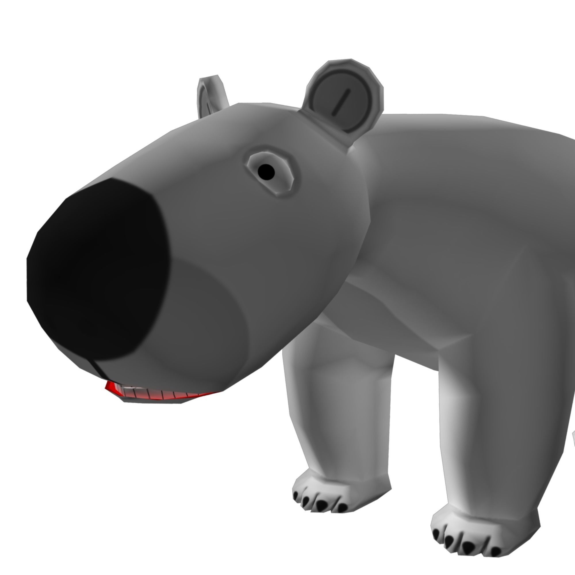 Polar Bear Low-poly 3D model_5