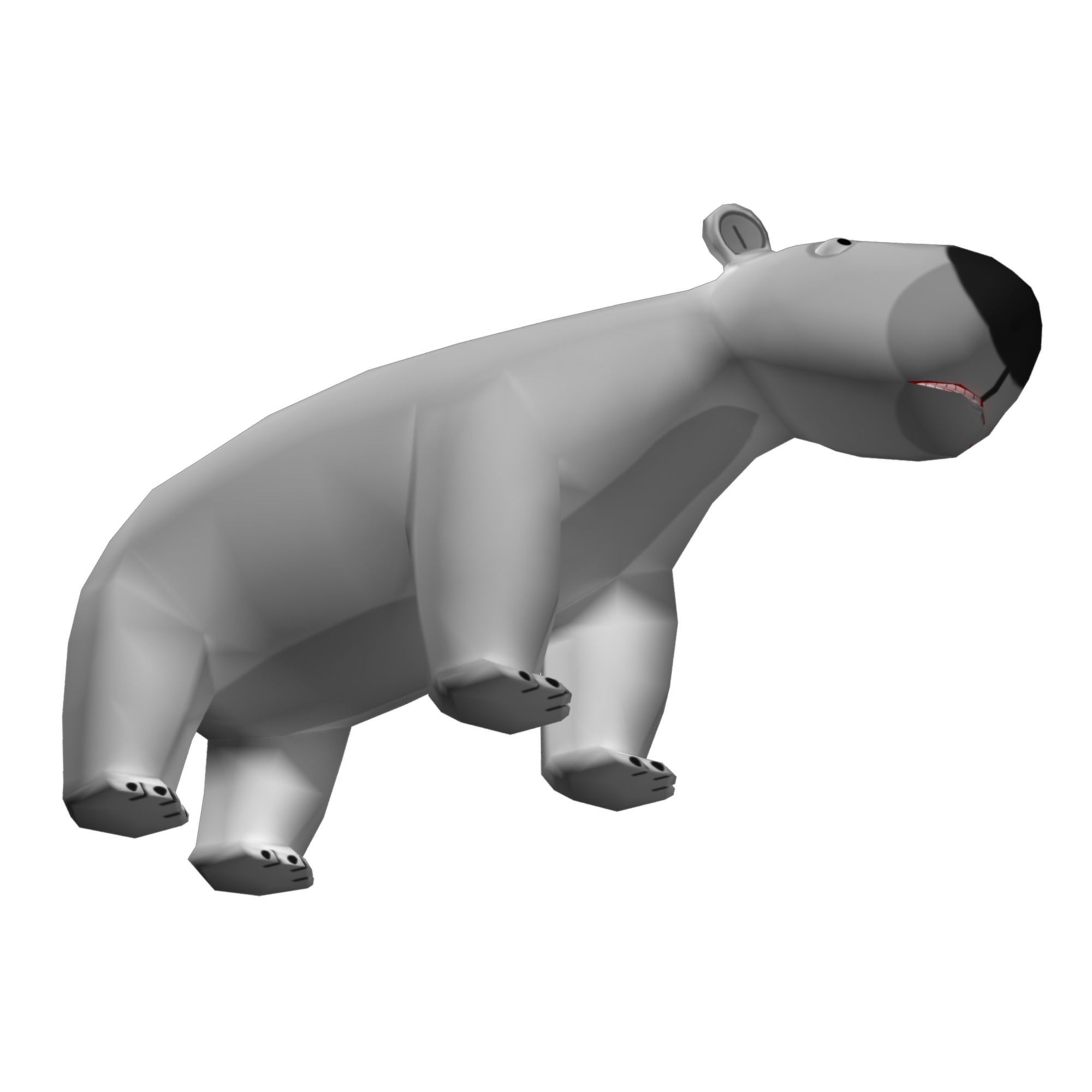 Polar Bear Low-poly 3D model_3