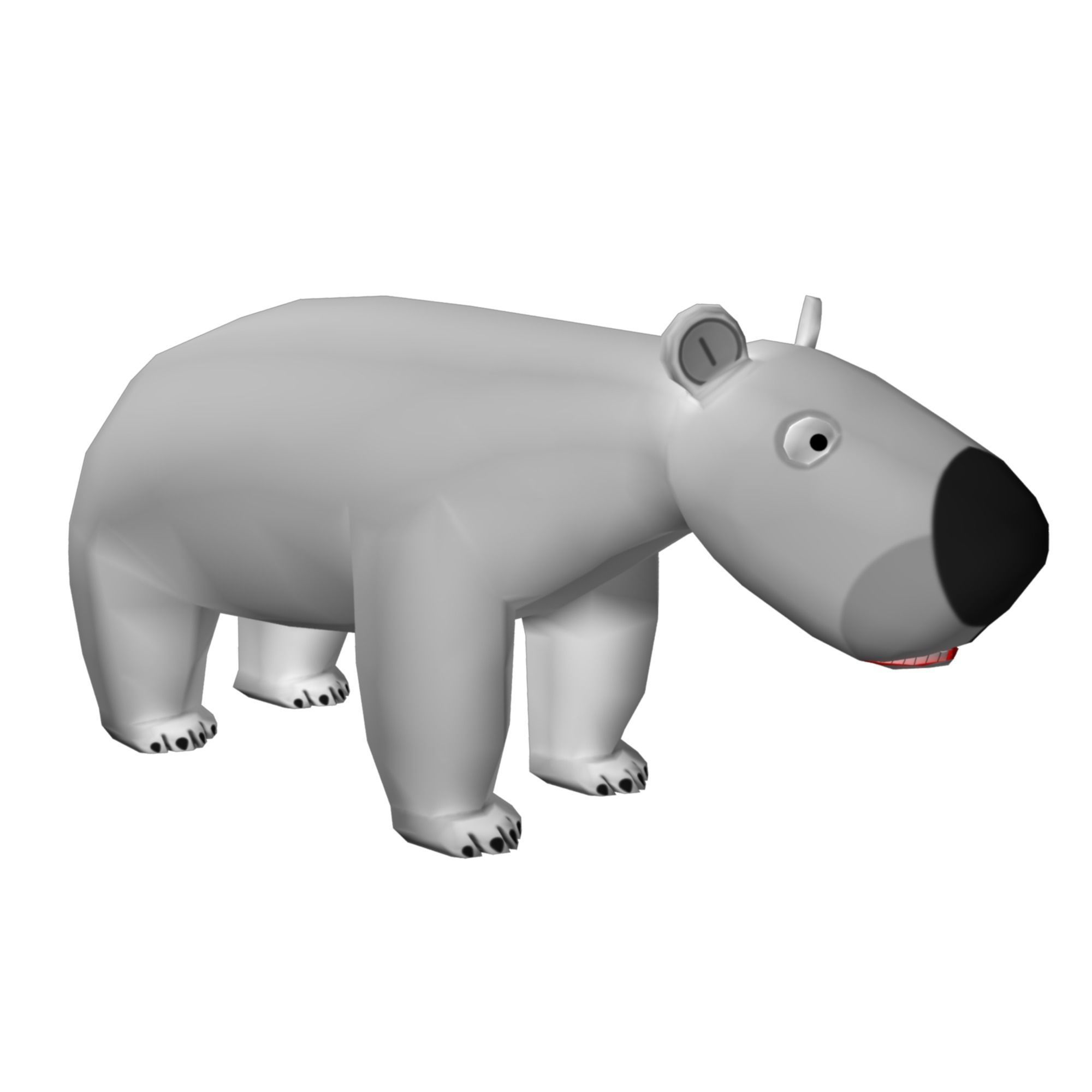 Polar Bear Low-poly 3D model_0