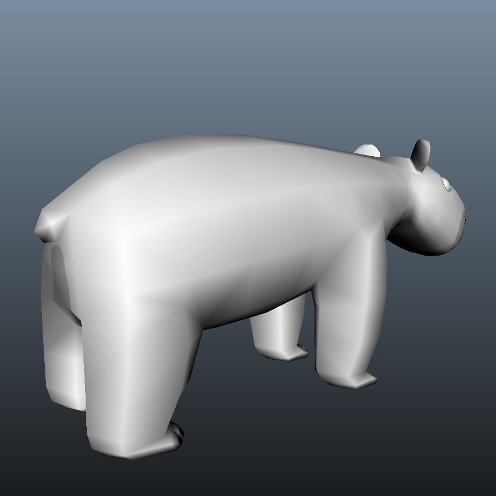 Polar Bear Low-poly 3D model_12