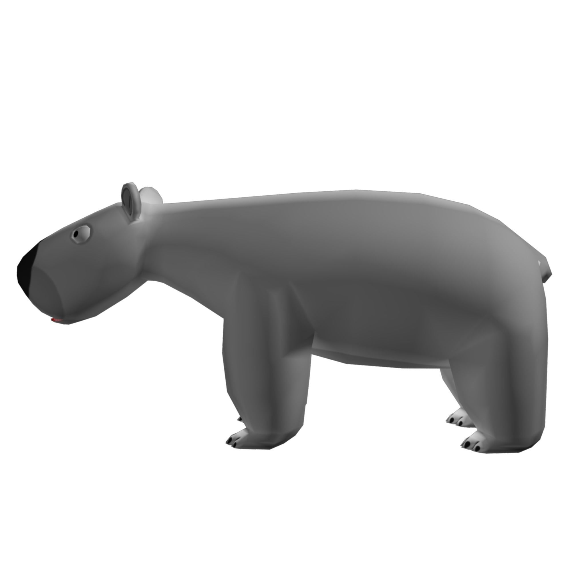 Polar Bear Low-poly 3D model_2