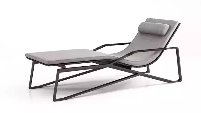 Holly Hunt Moray chaise lounge 3D model