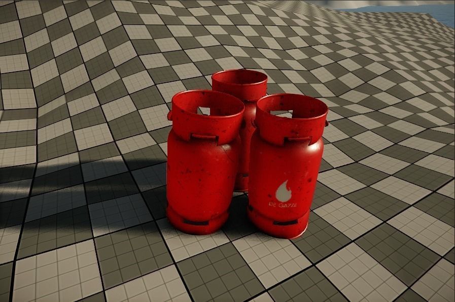 Gas Tube 3D Model for Games Free low-poly 3D model