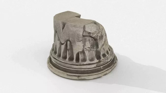 Ancient Ionic Column Base Fragment