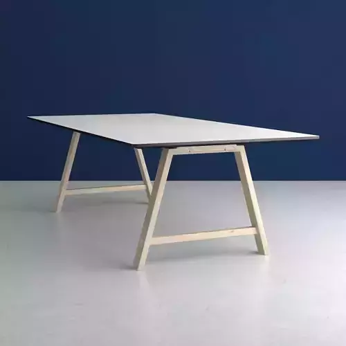 T1 Table with fix tabletop brand ANDERSEN-furniture 3D model