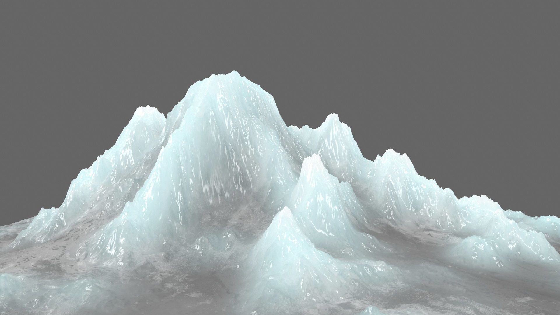 ice mountain Low-poly 3D model_6