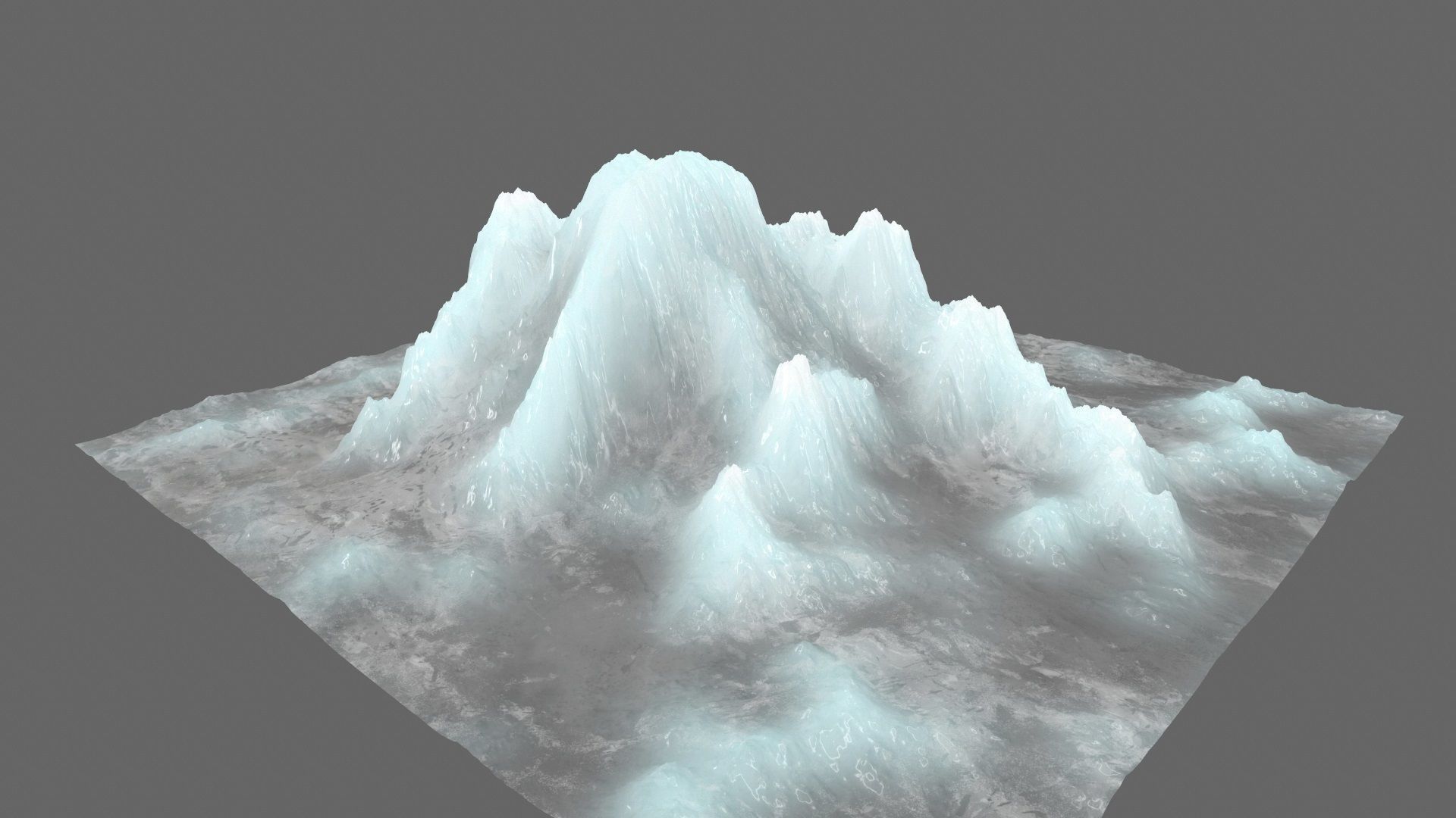 ice mountain Low-poly 3D model_8