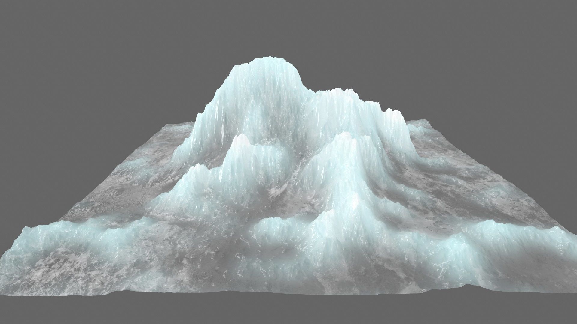 ice mountain Low-poly 3D model_3