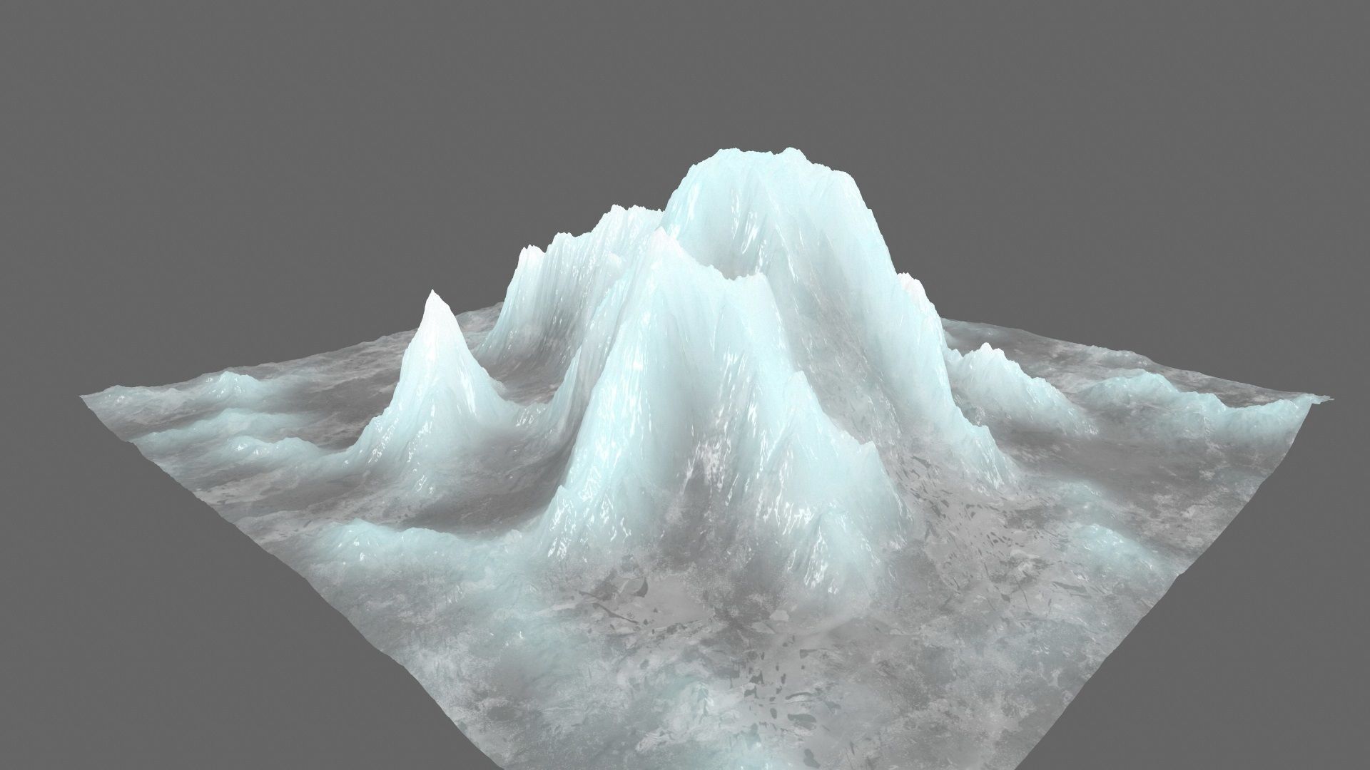 ice mountain Low-poly 3D model_5