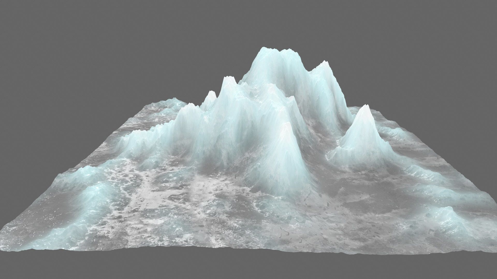 ice mountain Low-poly 3D model_11