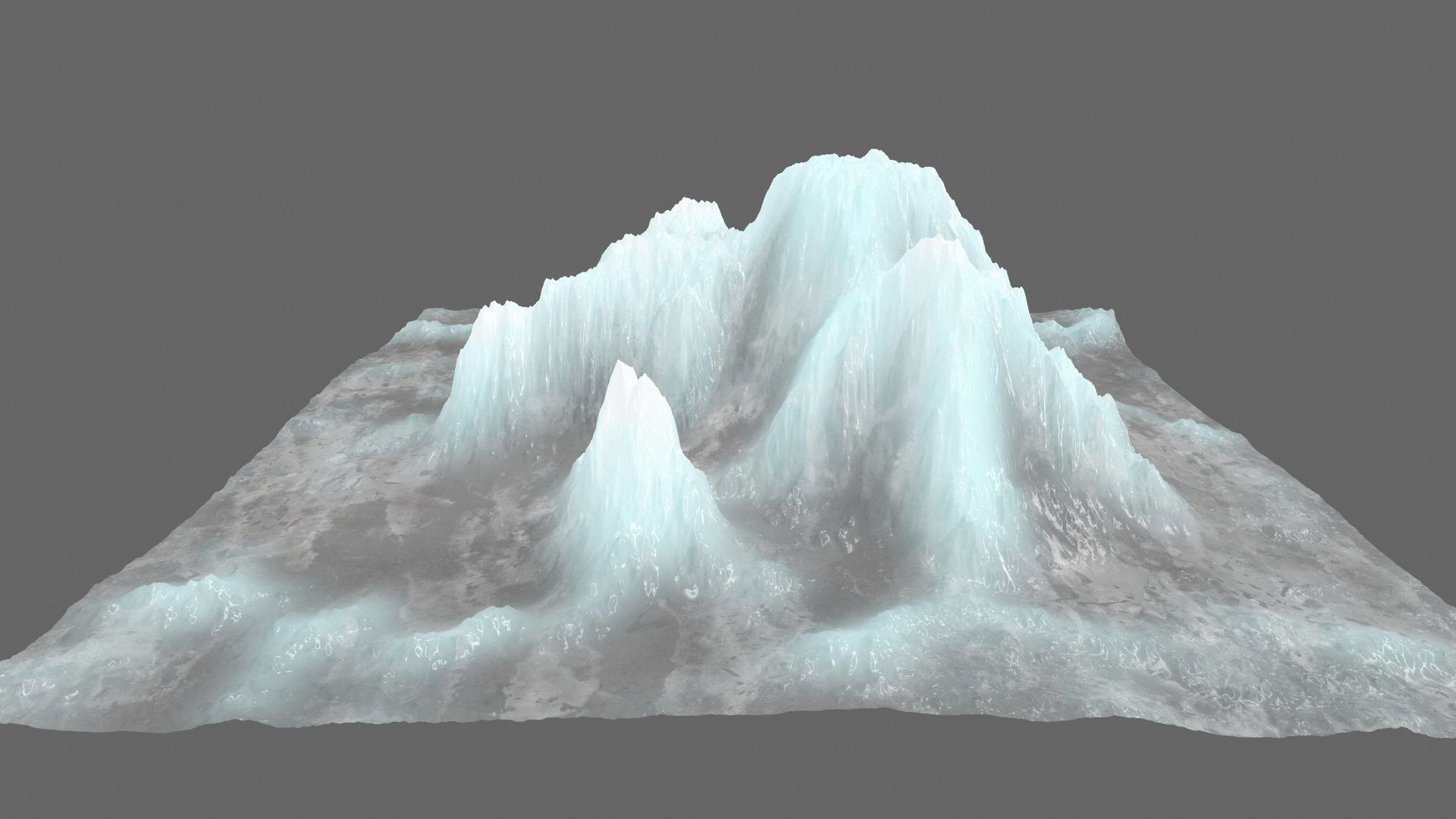 ice mountain Low-poly 3D model_10