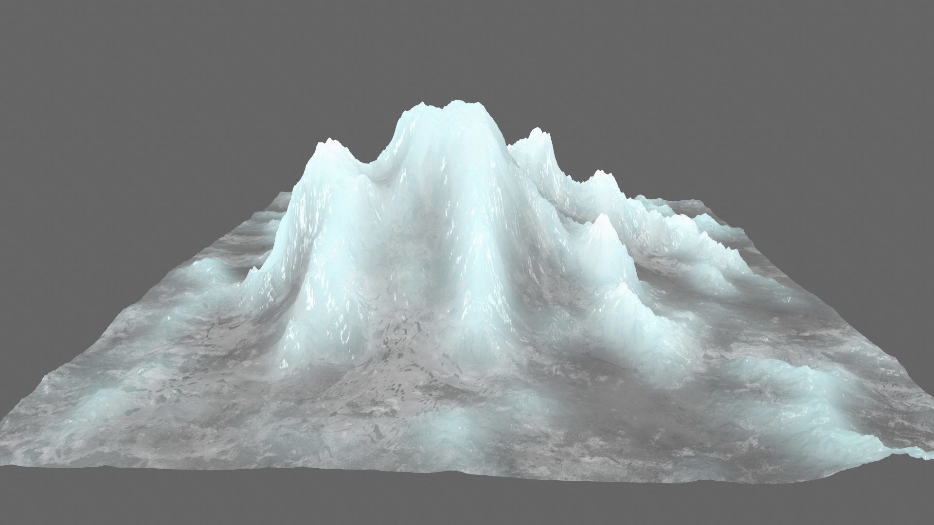 ice mountain Low-poly 3D model_9