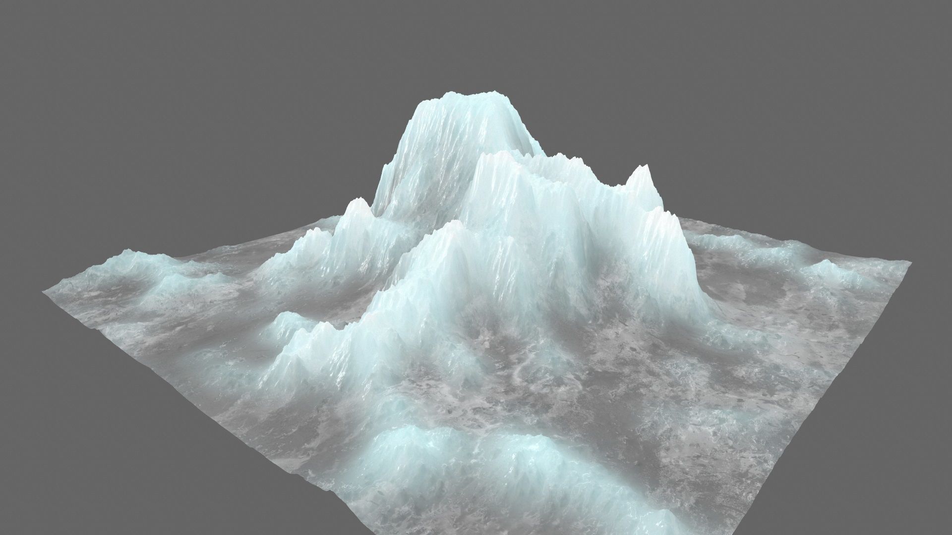ice mountain Low-poly 3D model_13