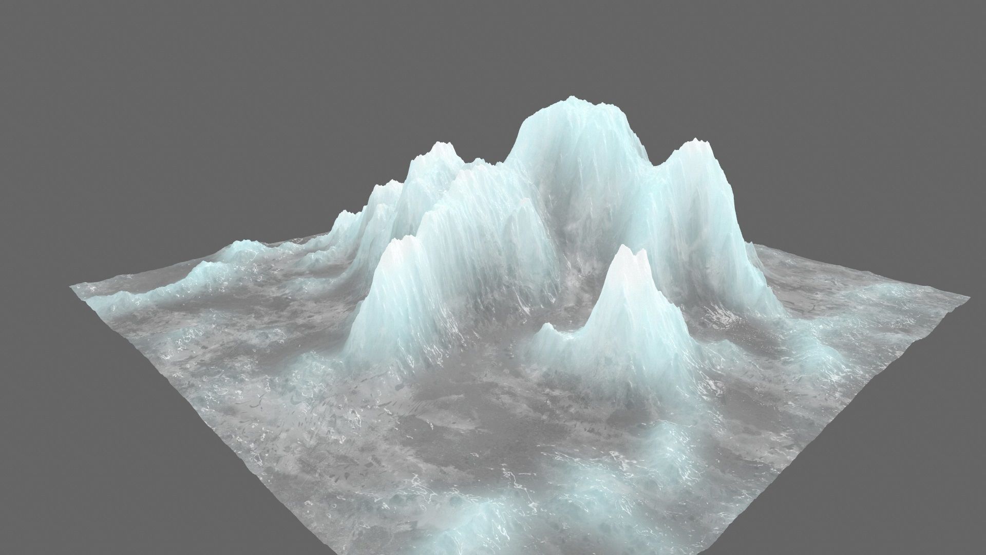 ice mountain Low-poly 3D model_12