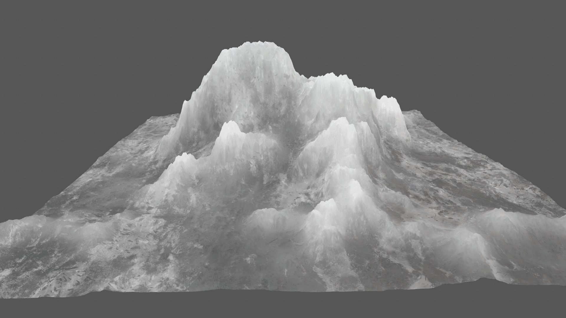 ice mountain Low-poly 3D model_9