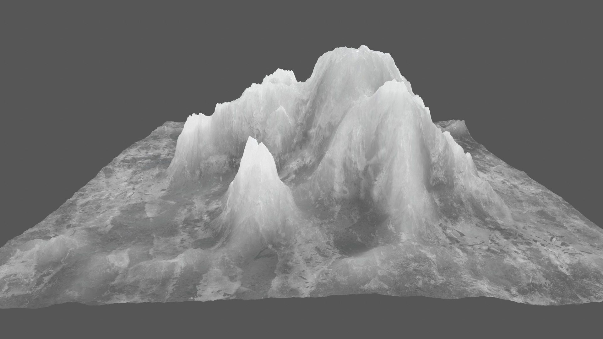 ice mountain Low-poly 3D model_5