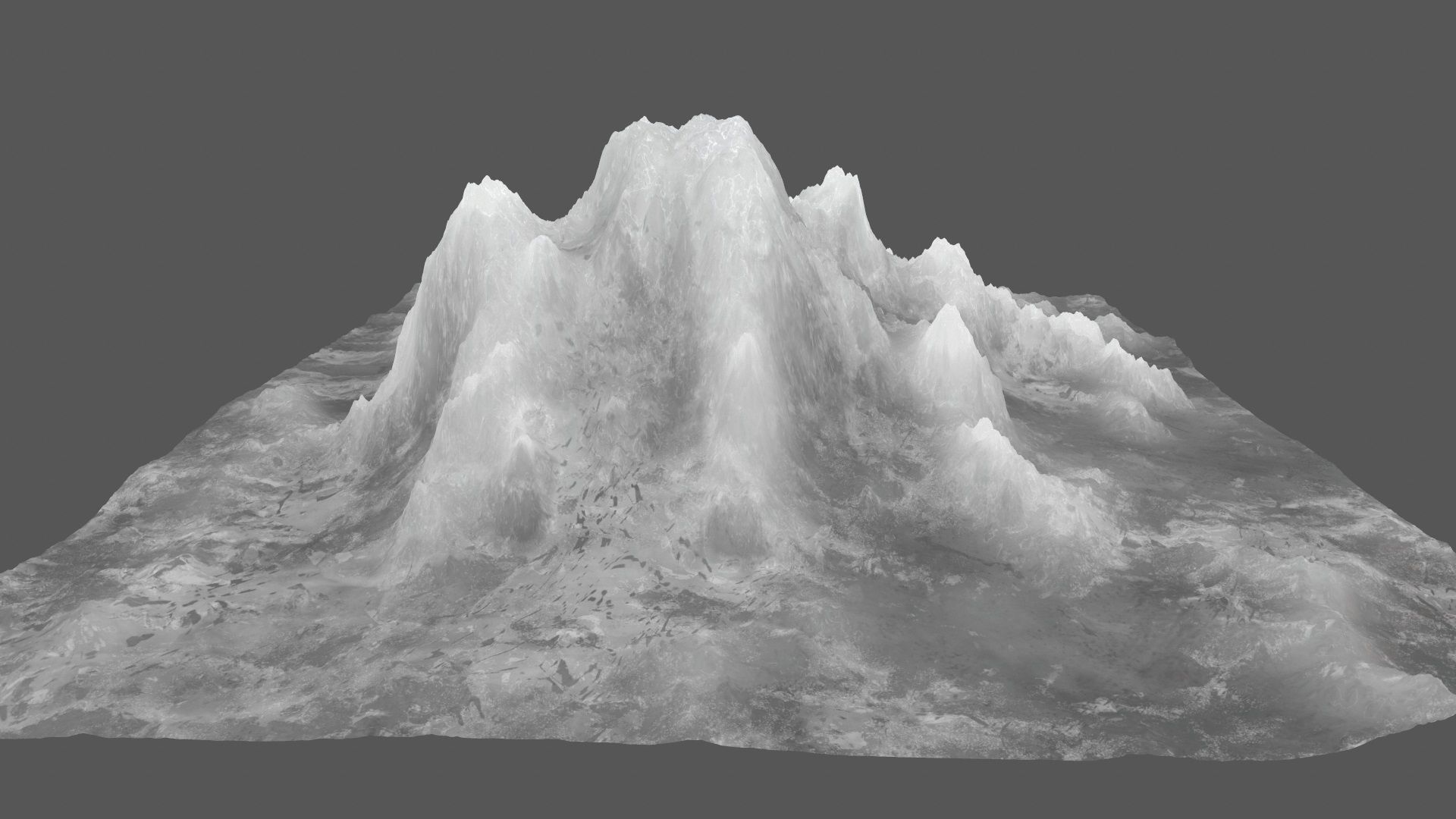 ice mountain Low-poly 3D model_6