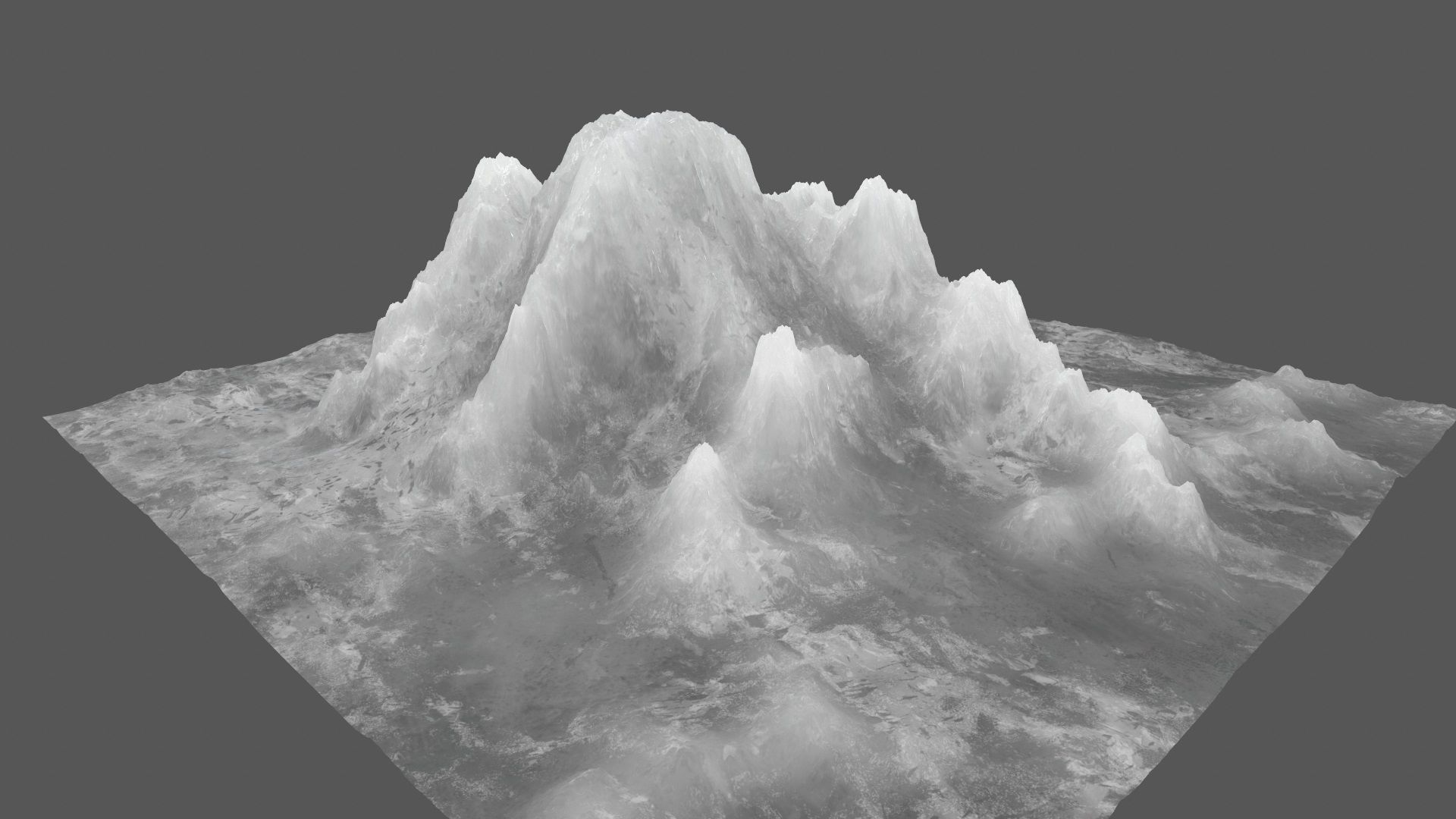 ice mountain Low-poly 3D model_7