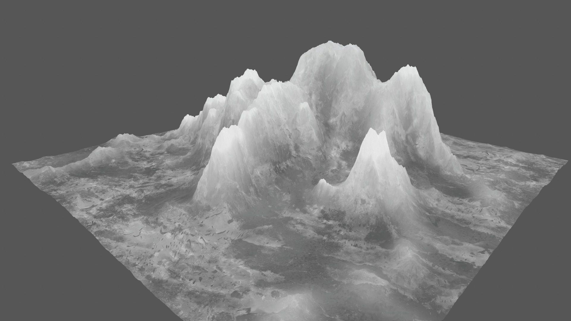 ice mountain Low-poly 3D model_10