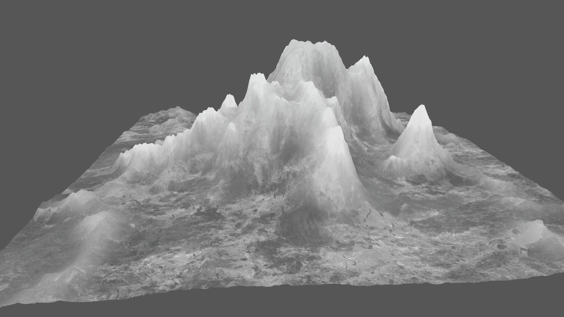 ice mountain Low-poly 3D model_11