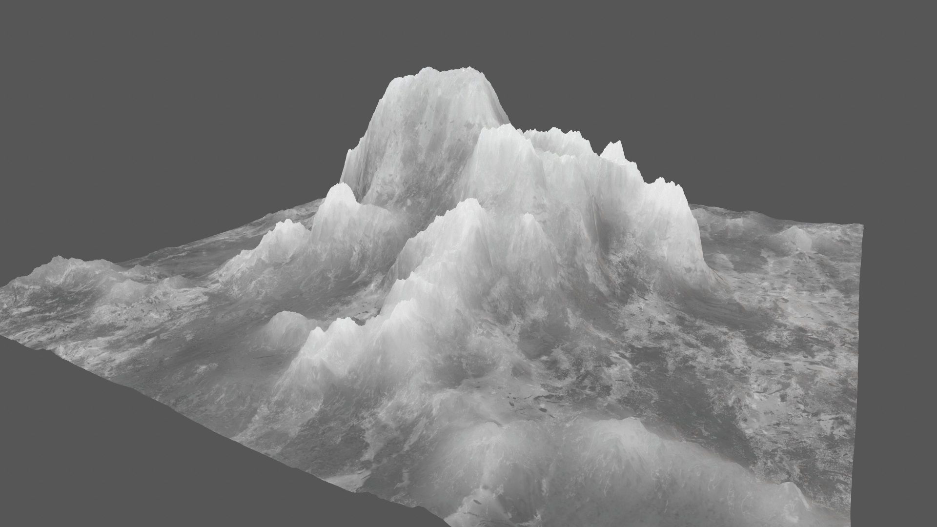 ice mountain Low-poly 3D model_12