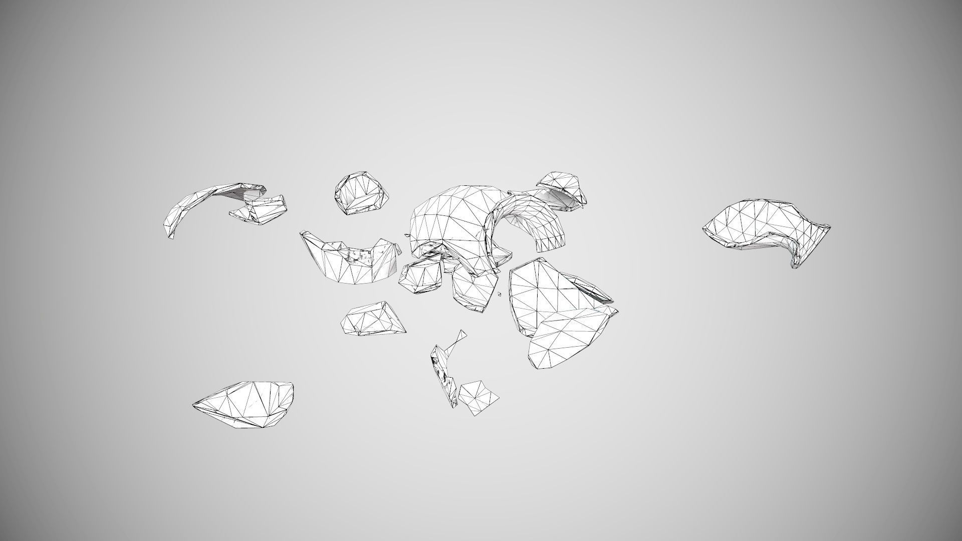 Low Poly Broken Vase PBR Low-poly 3D model_2