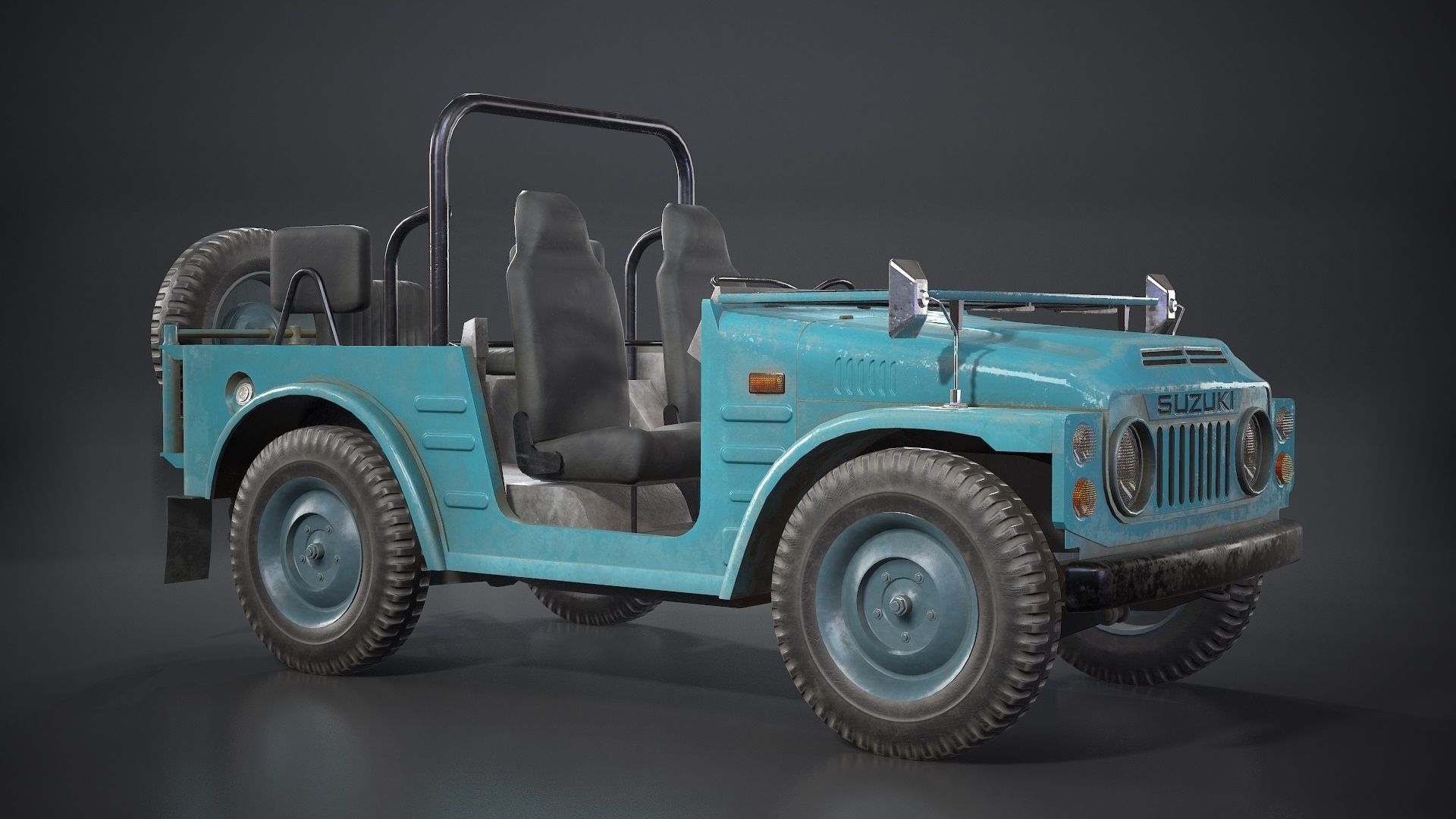 Suzuki Jimny SJ20 1977-80 v2 Low-poly 3D model_3