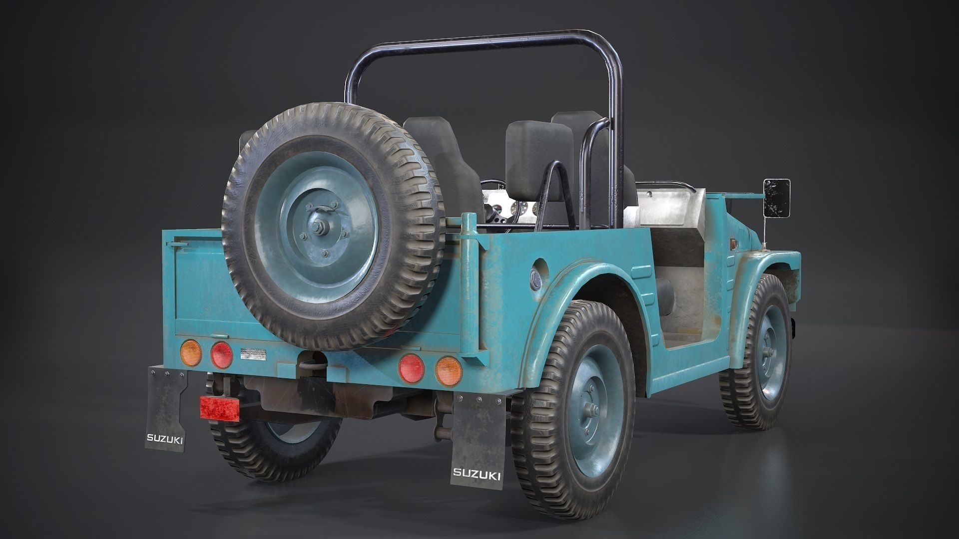 Suzuki Jimny SJ20 1977-80 v2 Low-poly 3D model_6