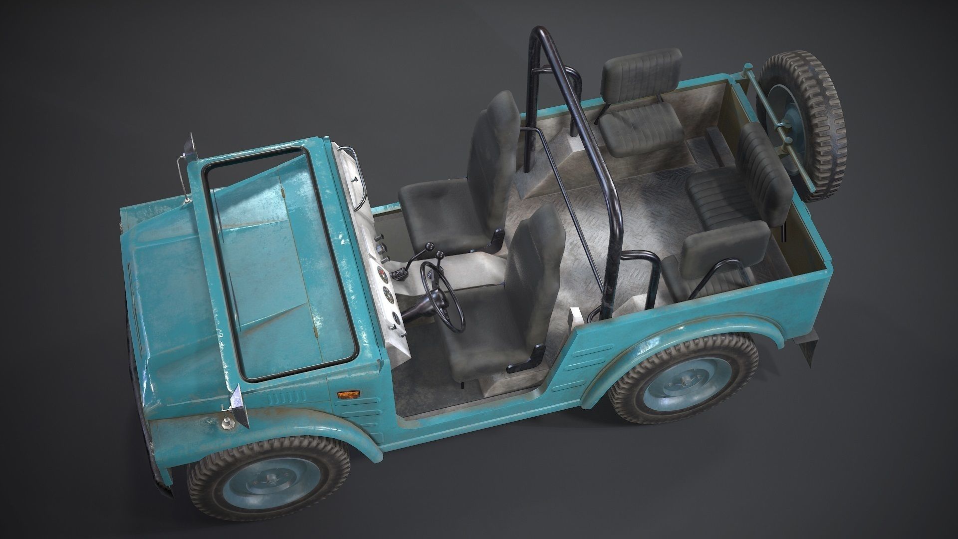 Suzuki Jimny SJ20 1977-80 v2 Low-poly 3D model_5