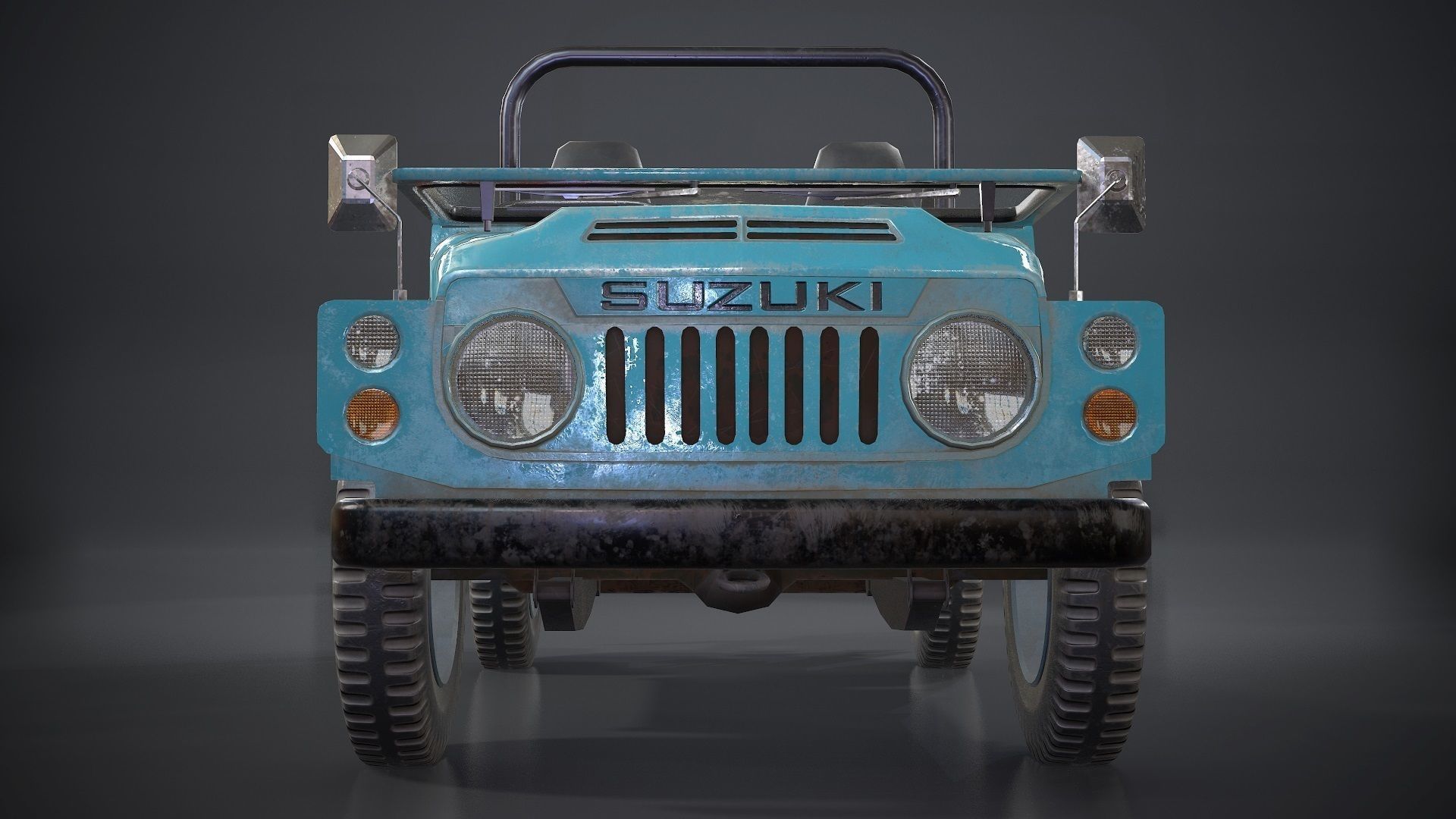 Suzuki Jimny SJ20 1977-80 v2 Low-poly 3D model_7