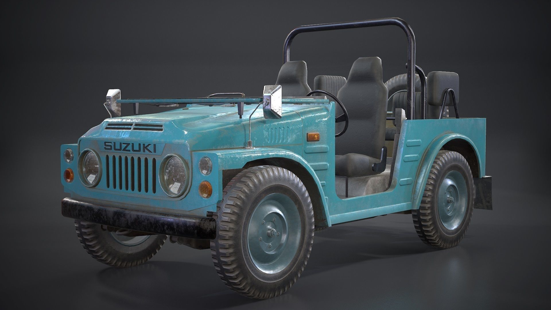 Suzuki Jimny SJ20 1977-80 v2 Low-poly 3D model_4