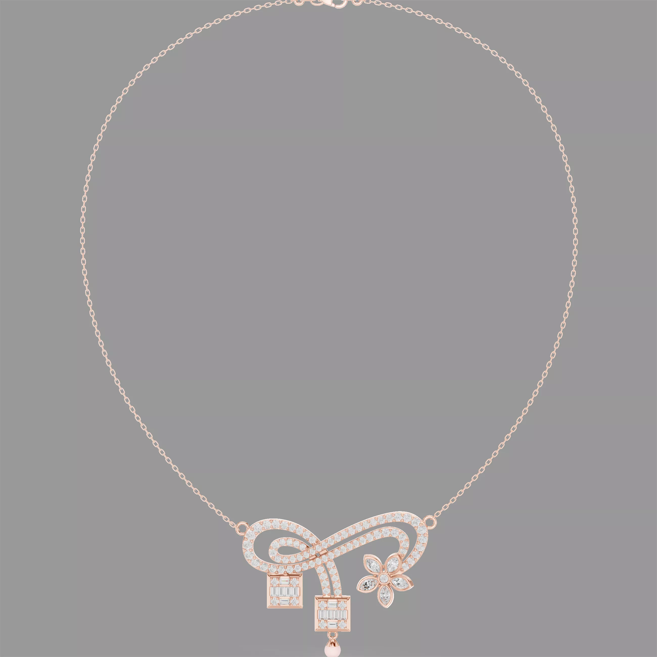 Diamond Necklace 3D print model