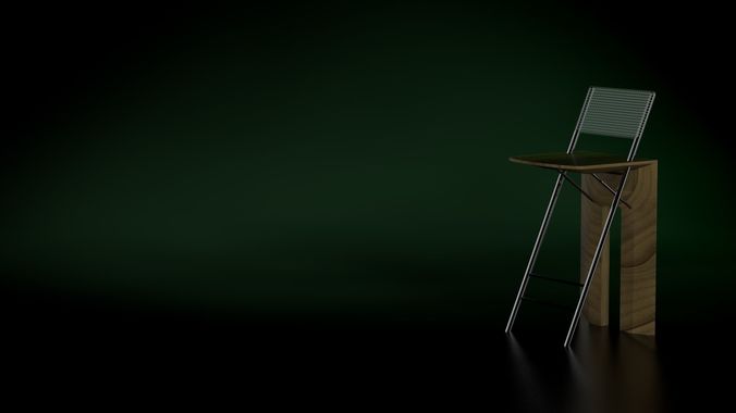 Bar chair 05 3D model