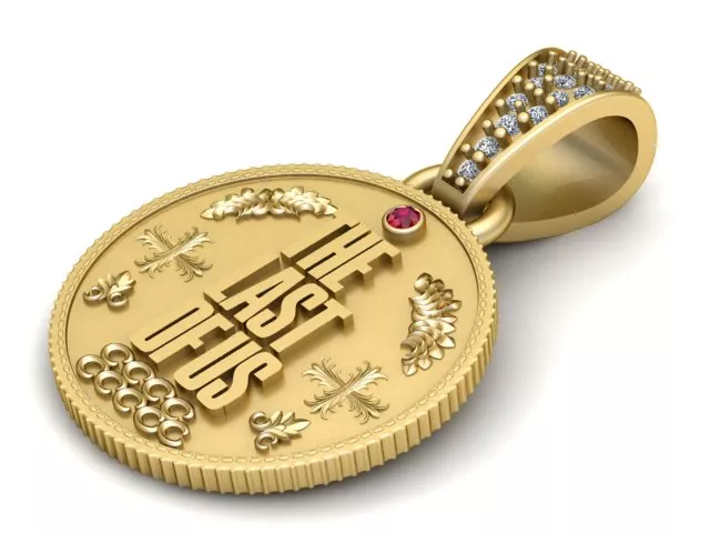 Last of Us Gold Pendant 3D print model