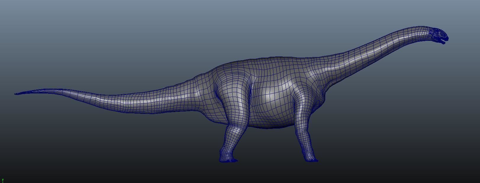 Apatosaurus dinosaur 3D model_8